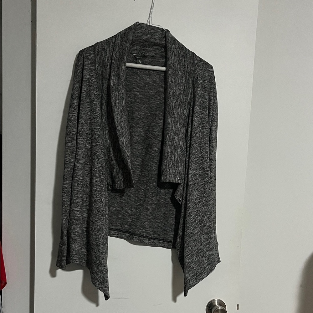 Eddie Bauer Charcoal Open Front Cardigan